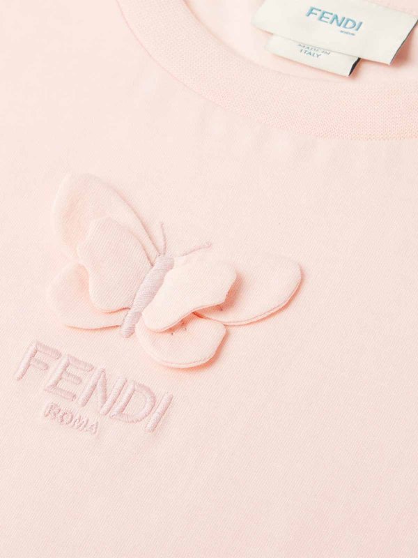 The Best Shops Fendi Jr: T-shirts - T-Shirt - Rosa