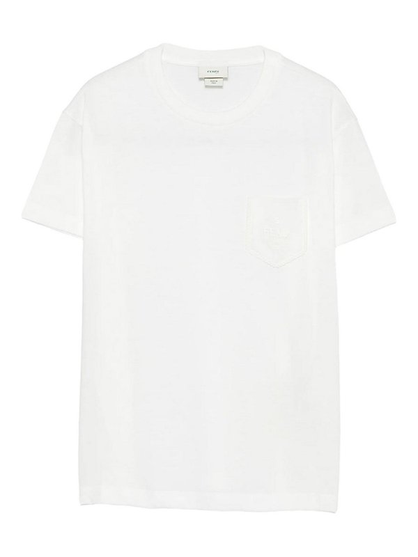Fendi Jr: T-shirts - T-Shirt - Weiß
