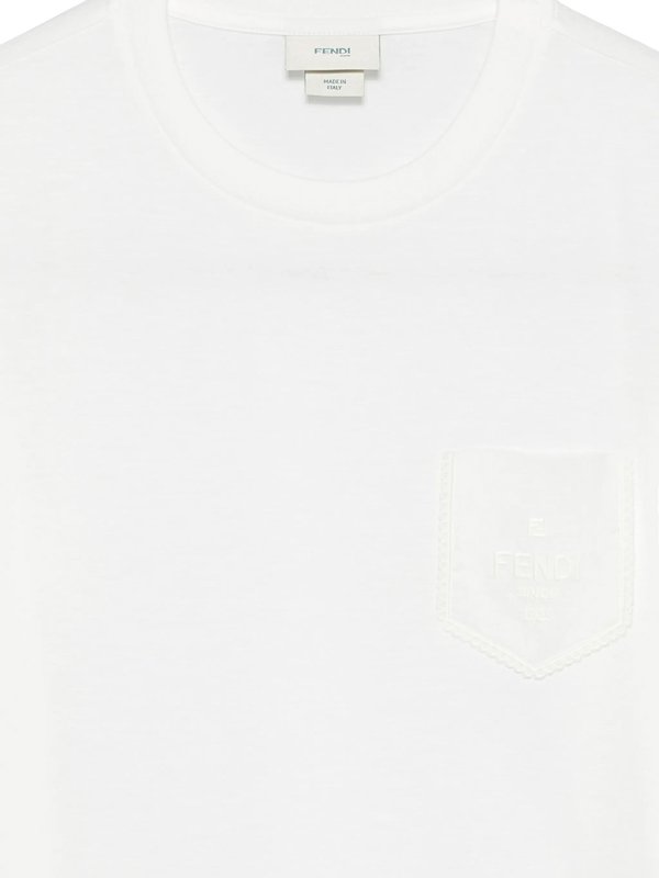 The Best Shops Fendi Jr: T-shirts - T-Shirt - Weiß