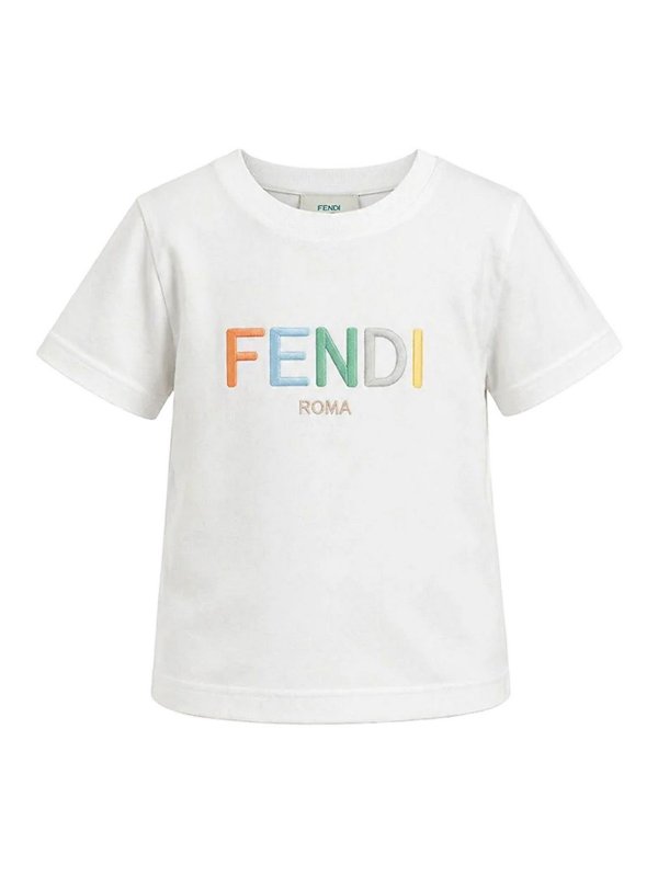 Fendi Jr: T-shirts - T-Shirt - Weiß