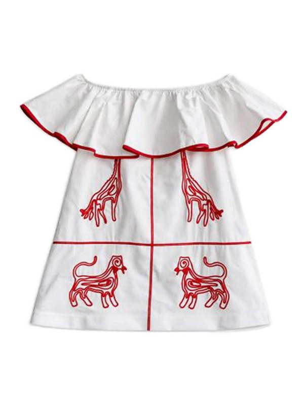 STELLA JEAN: Knielange Kleider - Knielanges Kleid - Weiß