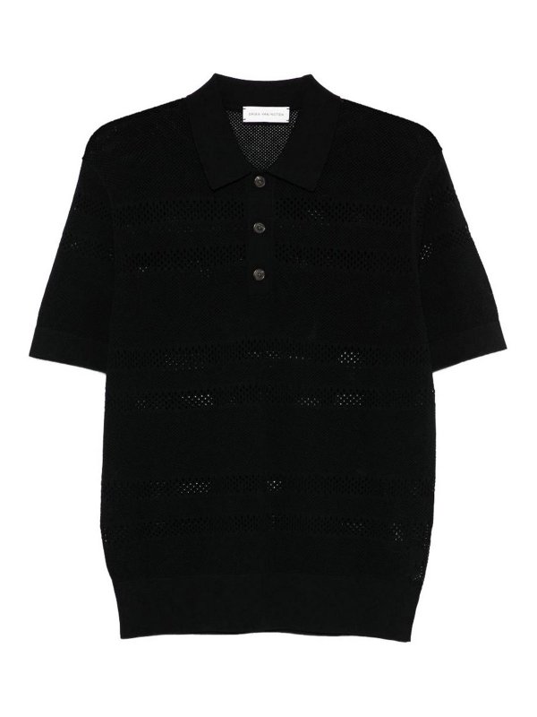 DRIES VAN NOTEN: ポロシャツ - ポロシャツ - 黒