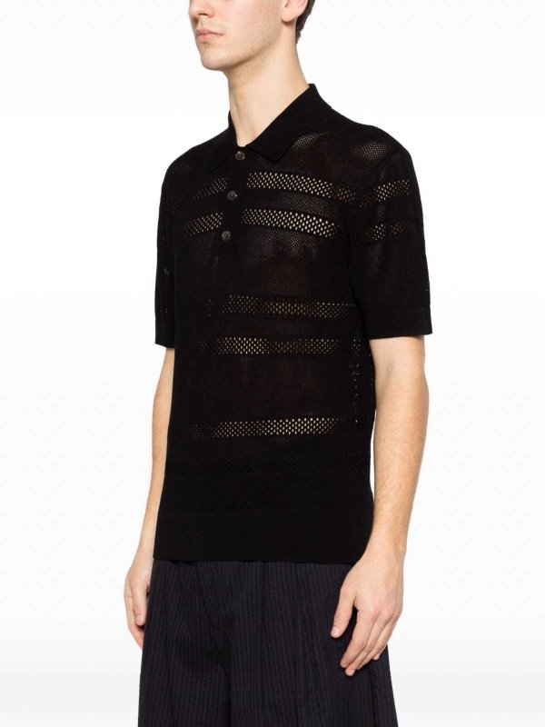 ポロシャツ - 黒 shop online: DRIES VAN NOTEN