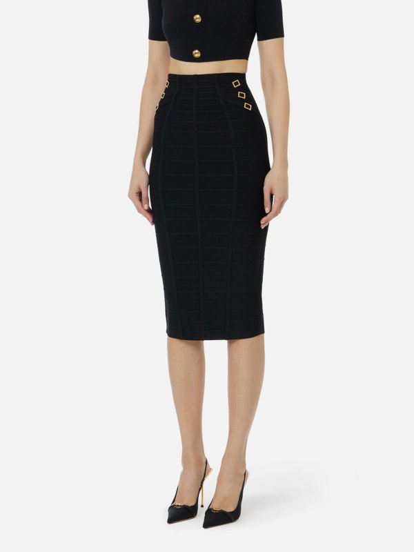 ELISABETTA FRANCHI: クルーネック online - クルーネック - 黒