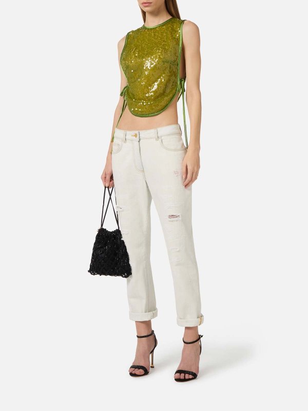 ELISABETTA FRANCHI: スキニージーンズ online - スキニージーンズ - ブルー