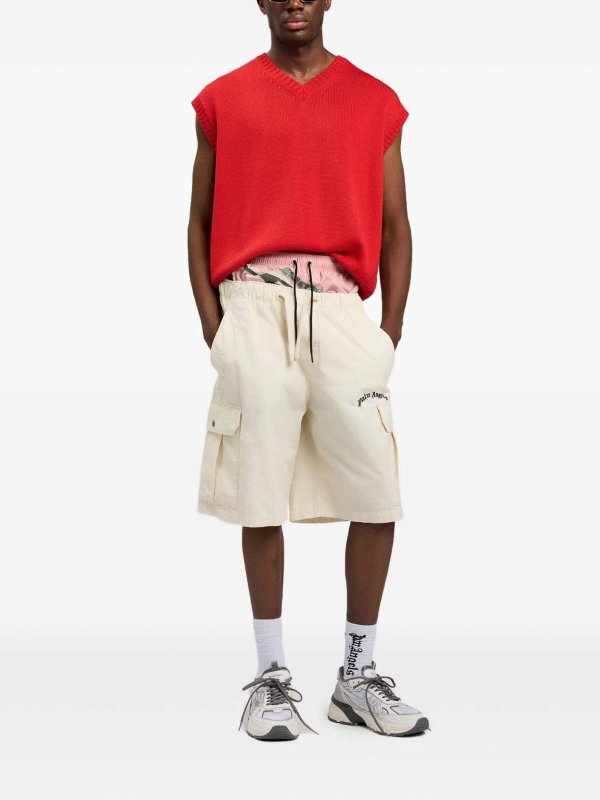 Palm Angels: トラウザーショーツ online - ショートパンツ - 白