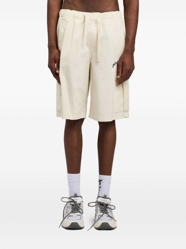 ショートパンツ - 白 shop online: Palm Angels