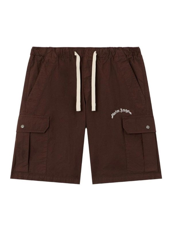 Palm Angels: トラウザーショーツ - ショートパンツ - ブラウン