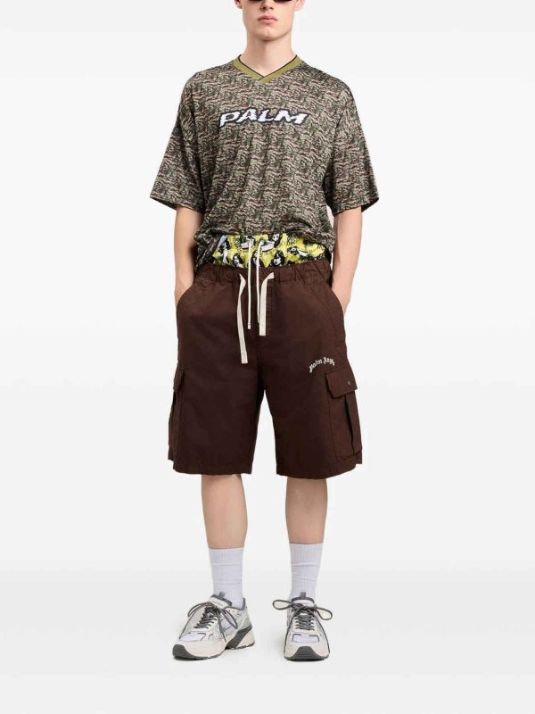 Palm Angels: トラウザーショーツ online - ショートパンツ - ブラウン