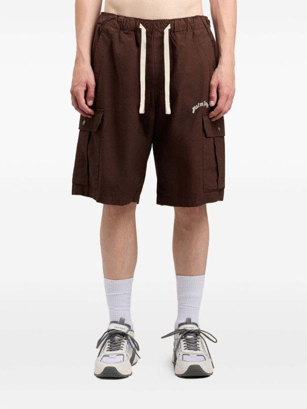 ショートパンツ - ブラウン shop online: Palm Angels