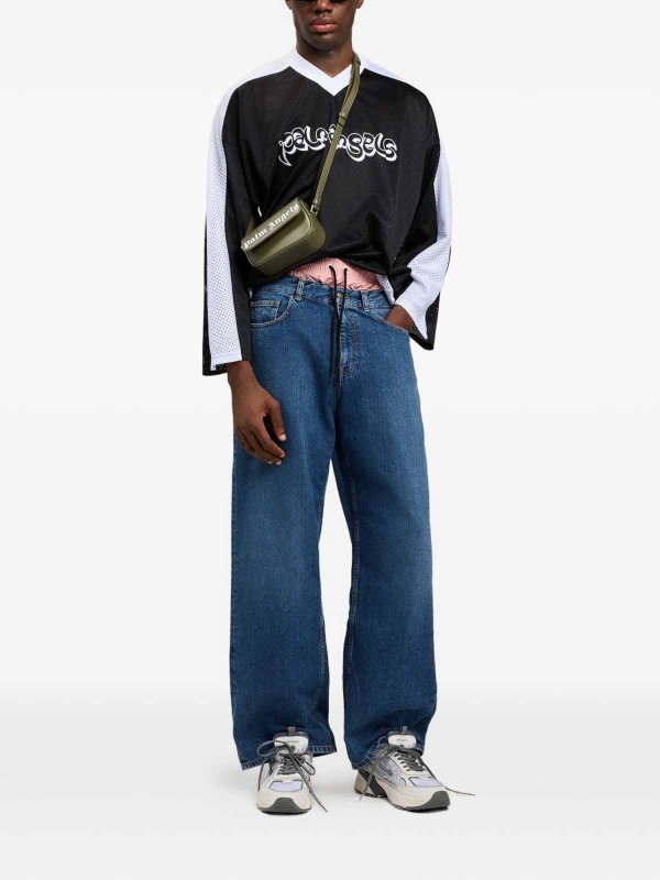 Palm Angels: flared jeans online - Logo Jeans