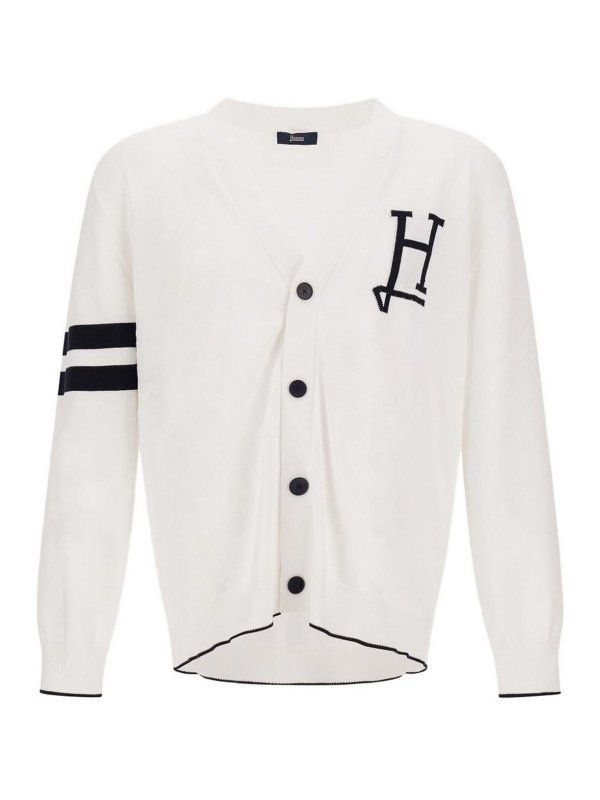 HERNO: cardigans - Logo Cardigan