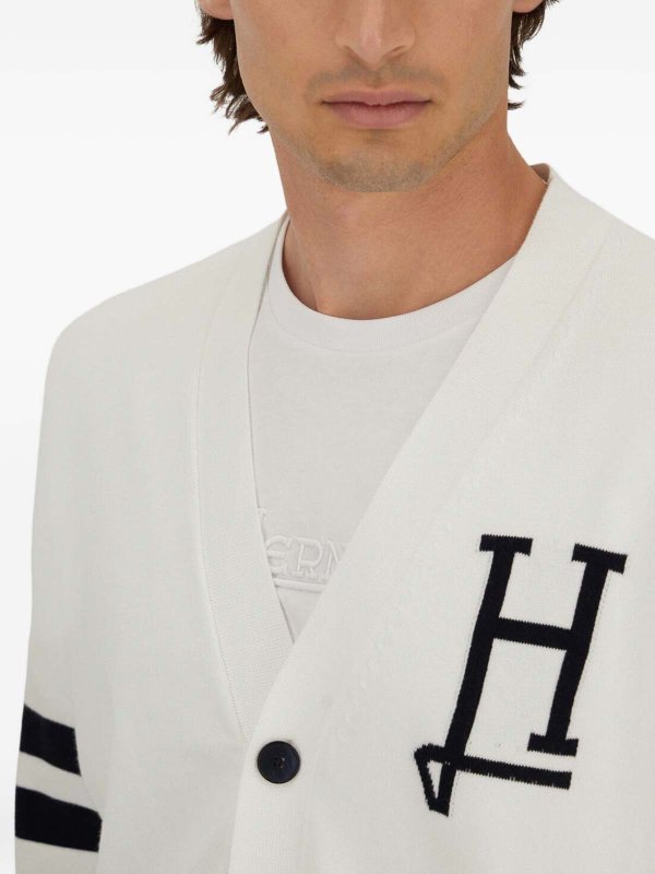 HERNO: cardigans online - Logo Cardigan