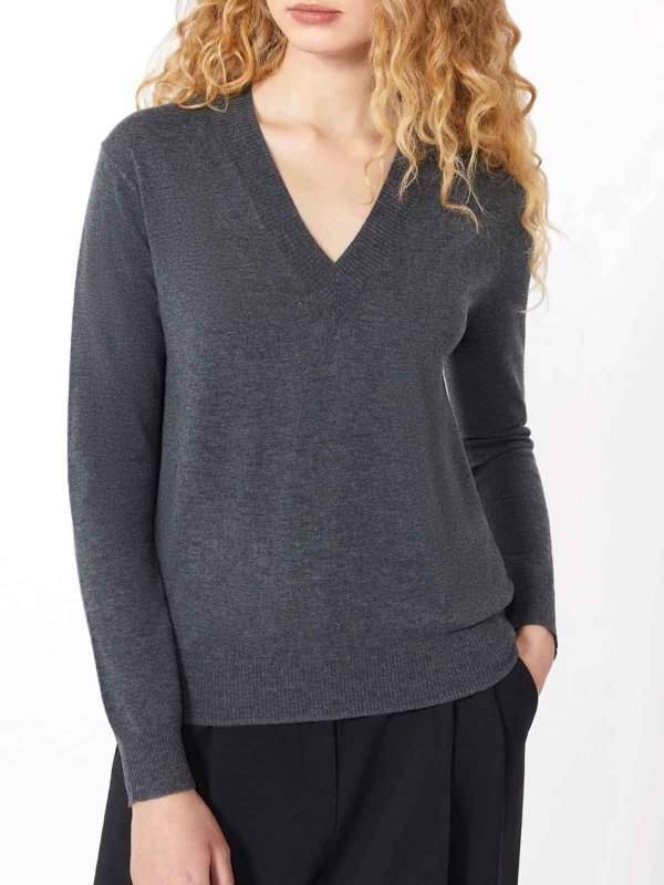 Rundhalspullover - Grau shop online: WEEKEND MAX MARA