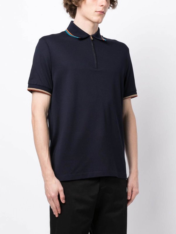 The Best Shops PAUL SMITH: polo - Polo con zip a righe