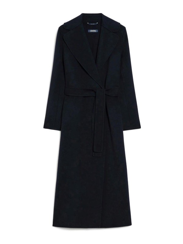 S MAX MARA: トレンチコート - トレンチコート - ブルー
