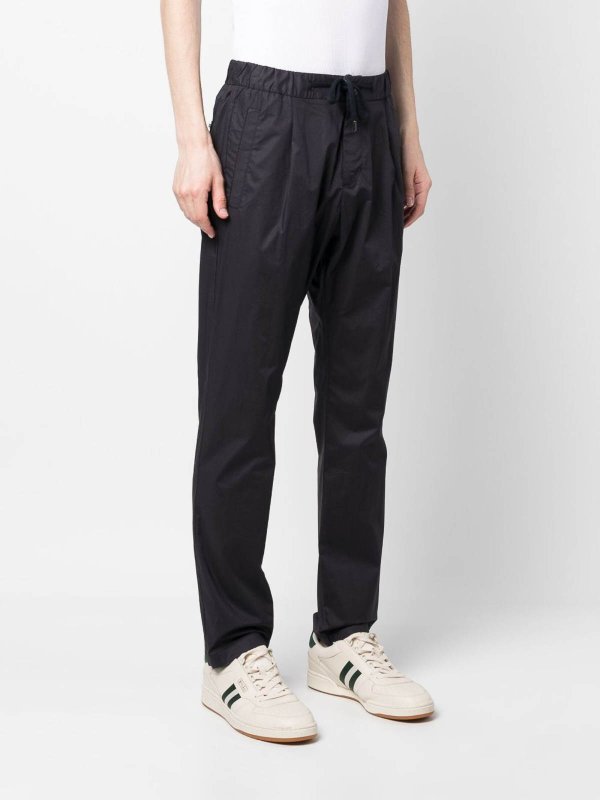 casual trousers shop online Straight Trousers With Drawstring