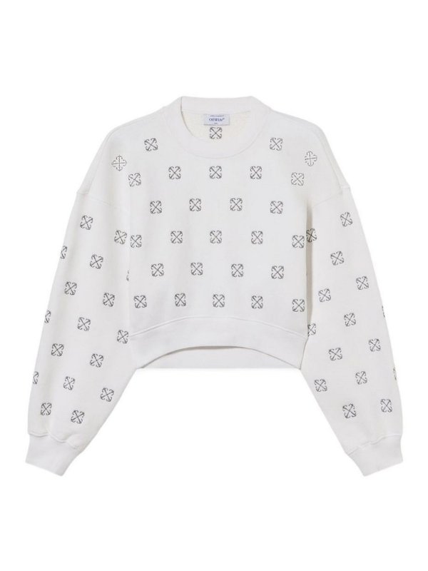 OFF-WHITE: スウェット＆セーター - スウェットシャツ/セーター - 白