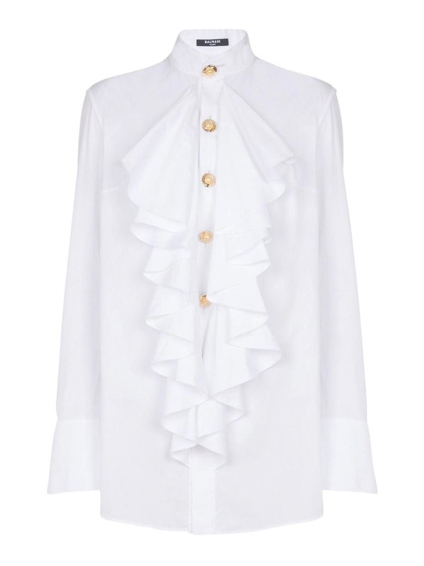 Balmain: Hemden - Hemd - Weiß
