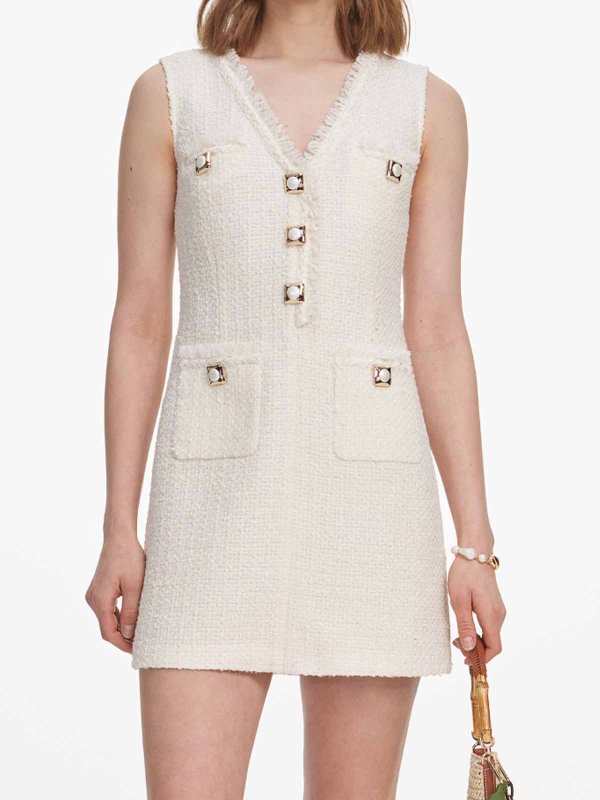 Self Portrait buy online Robe Courte - Crème