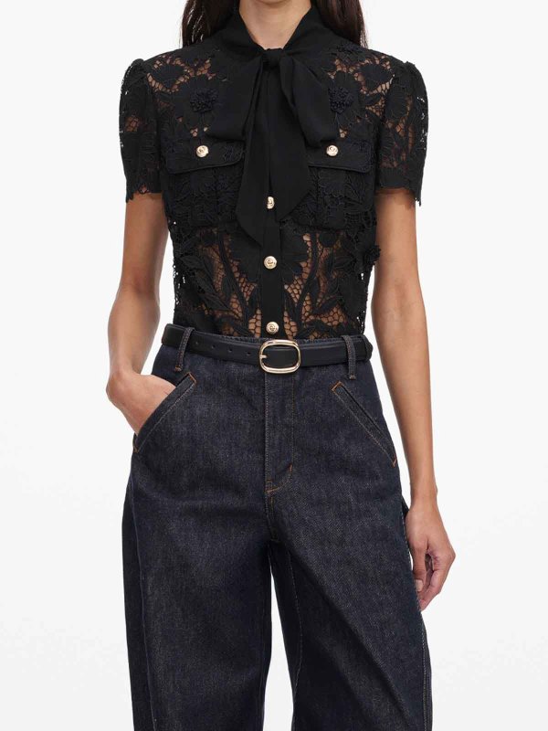 Self Portrait buy online Top - Schwarz