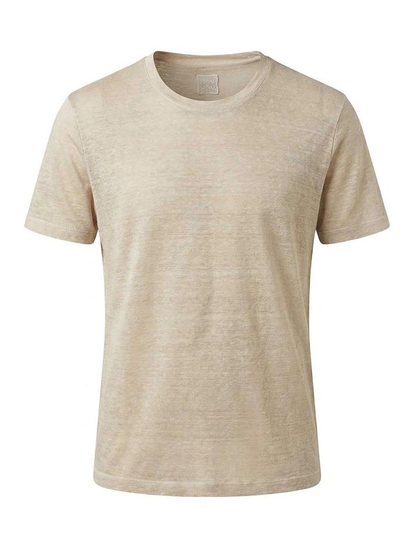 120% LINO: T-shirts - T-Shirt - Beige