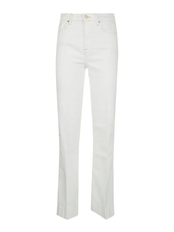 7 FOR ALL MANKIND: Jeans Rectos - Vaqueros Rectos - Blanco