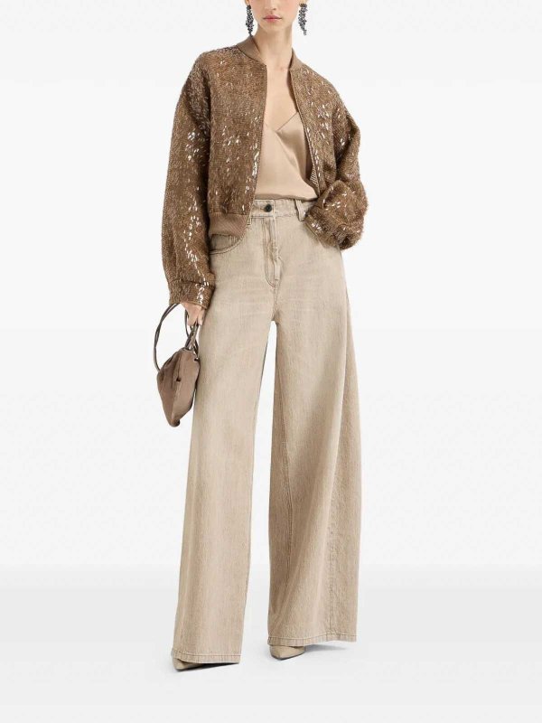 BRUNELLO CUCINELLI: カーディガン online - カーディガン - ベージュ