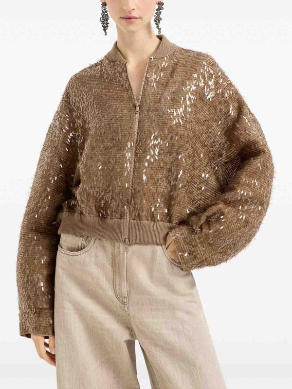 カーディガン - ベージュ shop online: BRUNELLO CUCINELLI