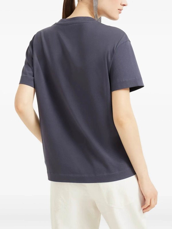 T-Shirt - Blau shop online: BRUNELLO CUCINELLI