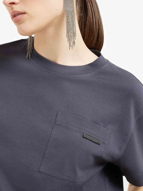 The Best Shops BRUNELLO CUCINELLI: T-Shirt - Blau