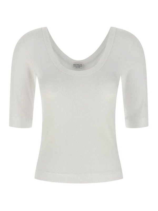 BRUNELLO CUCINELLI: T-shirts - T-Shirt - Weiß