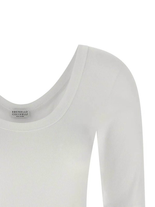 T-Shirt - Weiß shop online: BRUNELLO CUCINELLI