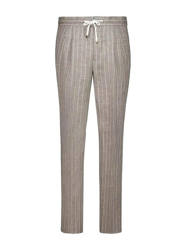 BRUNELLO CUCINELLI: カジュアルトラウザー - カジュアルパンツ - ブラウン