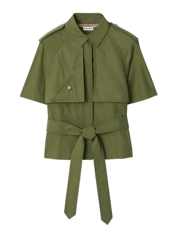 BURBERRY: Tops und Tank Tops - Top - Grün