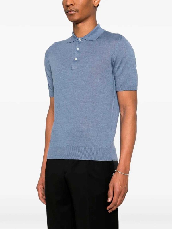 Buttoned polo with logo shop online: DRUMOHR