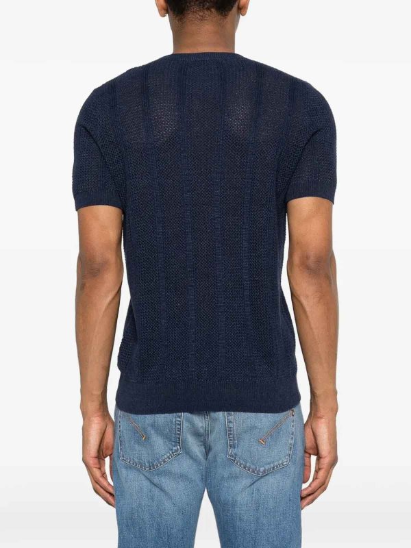 Rundhalspullover - Blau shop online: DRUMOHR