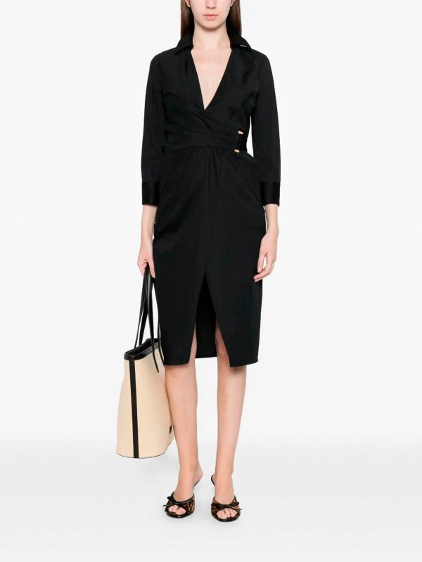 ELISABETTA FRANCHI: ニーレングスドレス online - 膝丈ドレス - 黒