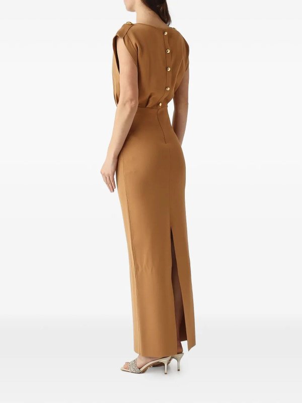 ELISABETTA FRANCHI buy online 膝丈ドレス - ベージュ