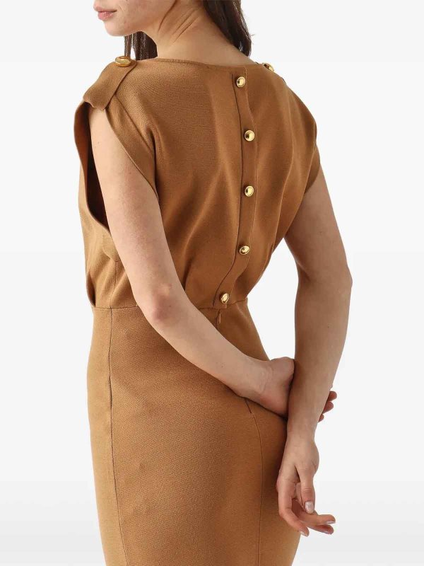 The Best Shops ELISABETTA FRANCHI: 膝丈ドレス - ベージュ