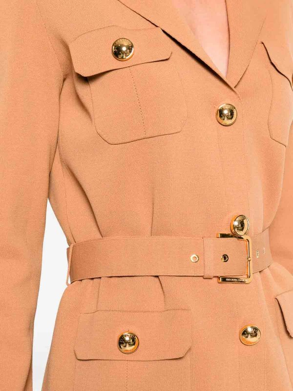 クルーネック - ベージュ shop online: ELISABETTA FRANCHI