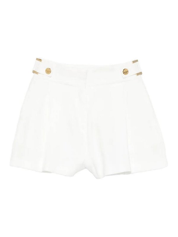 ELISABETTA FRANCHI: トラウザーショーツ - ショートパンツ - クリーム