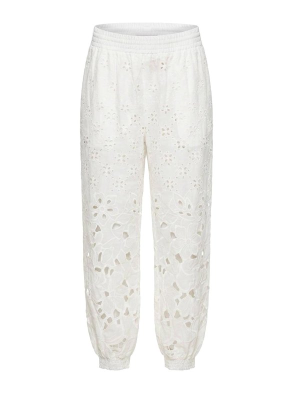 ERMANNO SCERVINO: スウェットパンツ - トラックスーツ ボトムス - 白