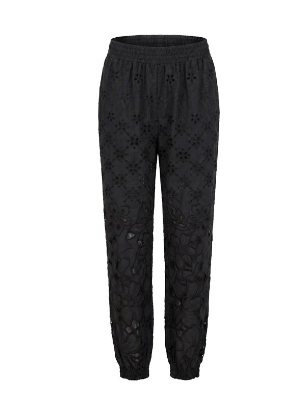 ERMANNO SCERVINO: スウェットパンツ - トラックスーツ ボトムス - 黒