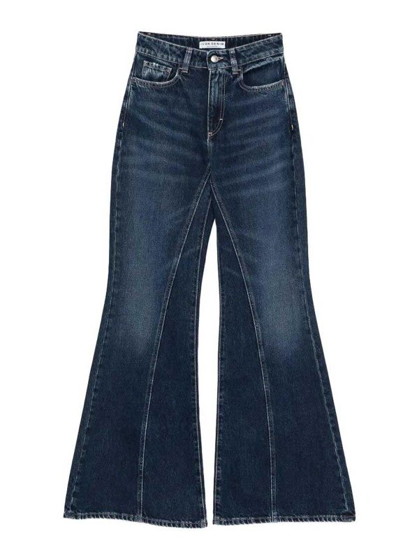 ICON DENIM: ベルボトムジーンズ - フレアジーンズ - ダークウォッシュ