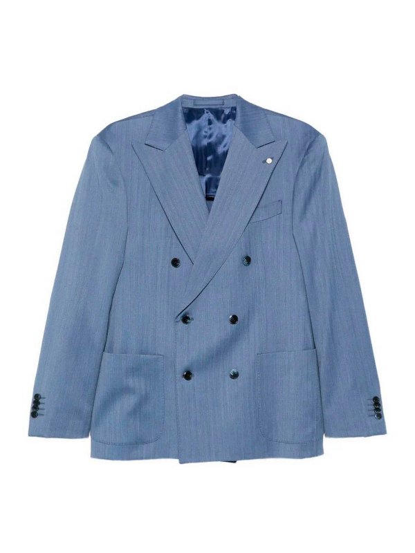 LUIGI BIANCHI MANTOVA: Elegante Anzüge - Eleganter Anzug - Hellblau