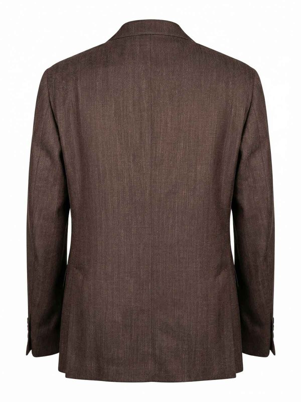 LUIGI BIANCHI MANTOVA: Blazer online - Blazer - Braun