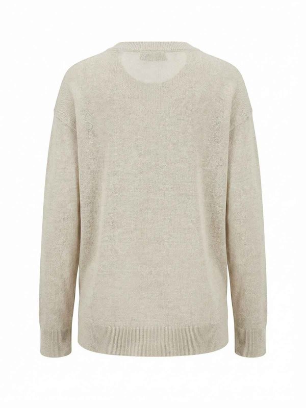 Max Mara: crew necks online - Linen sweater