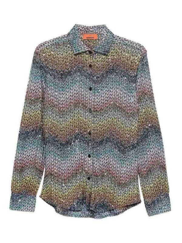 MISSONI: Camisas - Camisa - Azul