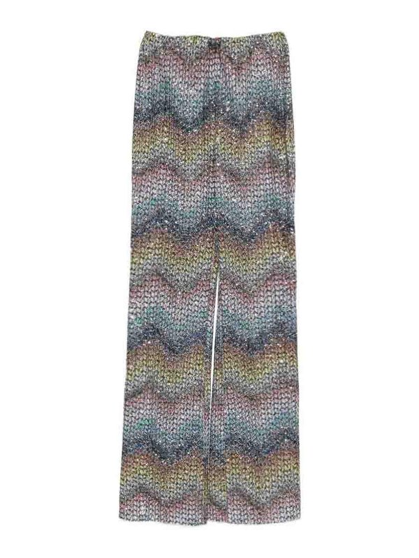 MISSONI: カジュアルトラウザー - カジュアルパンツ - ブルー